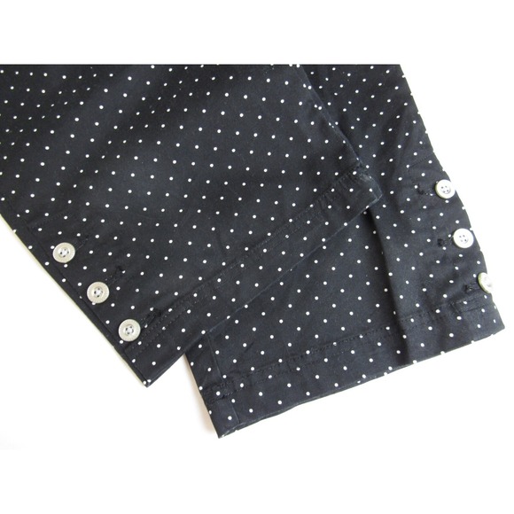 Karen Scott Pants - Karen Scott Crop Pants Black w/White Polka Dots & Metal Buttons Women's Size 8
